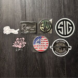 SIG Sauer and Rose Logo Patches and Stickers
